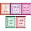 Pack 5 livres - Sourates du Coran