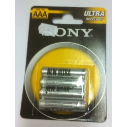 4 petites piles Sony Ultra AAA - R03  1.5V