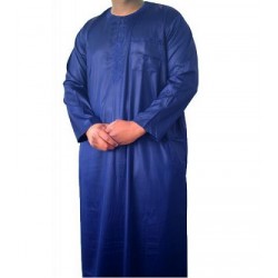 Qamis Afaq manches longues - Bleu Marine