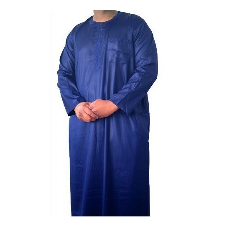 Qamis Afaq manches longues - Bleu Marine